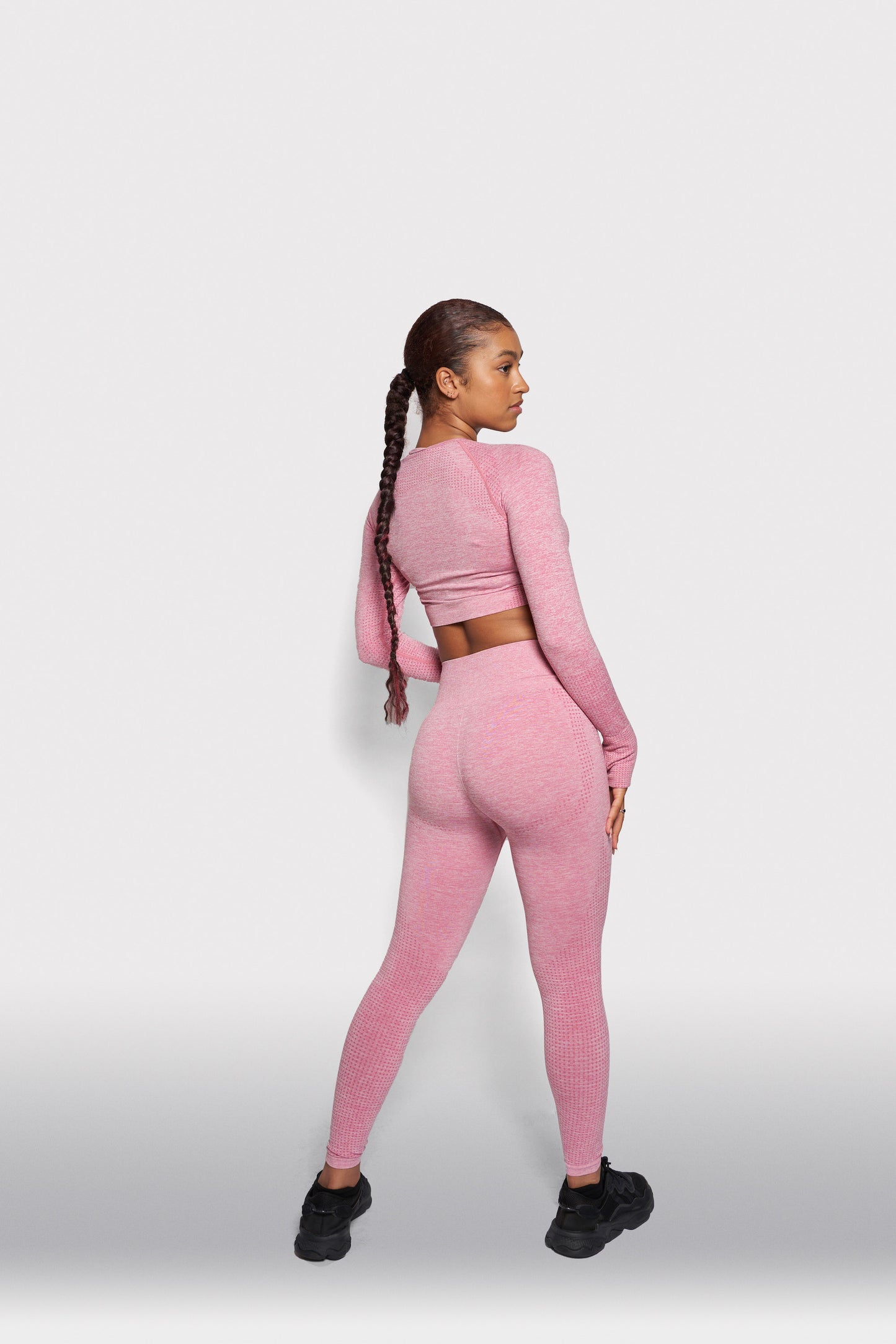 Flow Pink Seamless Long Sleeve Crop Top